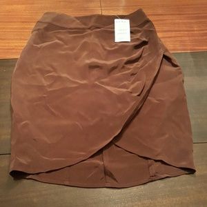 bebe Brown Sheered Pencil Skirt